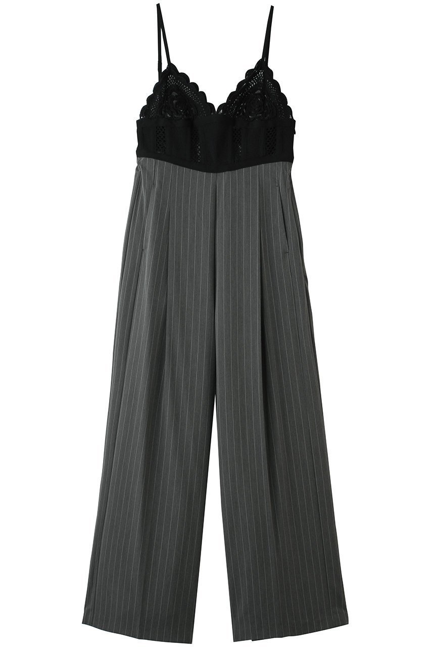 【メゾンスペシャル/MAISON SPECIAL】のCrochet V-Neck All-in-One/クロシェビスチェオールインワン インテリア・キッズ・メンズ・レディースファッション・服の通販 founy(ファニー) 　ファッション　Fashion　レディースファッション　Fashion for Women　パンツ　Pants & Trousers　インナー　Innerwear　コンビネゾン　Jumpsuit, All-in-One　スラックス　Slacks, Dress Pants　ダウン　Down, Puffer　ドッキング　Docking, Mixed Material　バランス　Balance, Style Balance　フェミニン　Feminine, Girly　レース　Lace, Lace Fabric　ワイド　Wide, Wide Fit　GRY(グレー)|ID: prp329100004925260 ipo3291000000036958888