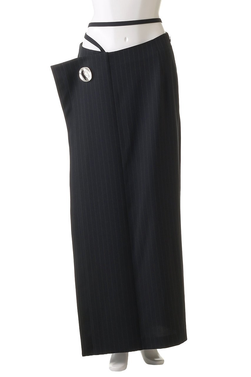 【プランク プロジェクト/PRANK PROJECT】のメタルモチーフローウエストスカート / Metal Motif Low Waist Skirt 人気、トレンドファッション・服の通販 founy(ファニー) 　ファッション　Fashion　レディースファッション　Fashion for Women　スカート　Skirts　ロングスカート　Long Skirts / Maxi & Midi Skirts　サテン　Satin, Glossy Fabric　ショルダー　Shoulder, Shoulder Strap　ストライプ　Stripe, Striped Pattern　ツイル　Twist, Twisted Detail　ドレープ　Drape, Draping Fabric　マキシ　Maxi, Full Length　メタル　Metal, Metal Parts　モチーフ　Motif, Design Theme　ロング　Long, Long-Length　ワンショル　One Shoulder, Asymmetrical　エレガント 上品　Elegant　other-8|ID: prp329100004925268 ipo3291000000036958957