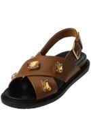 【マルニ/MARNI】のビジュー付きフスベットサンダル 人気、トレンドファッション・服の通販 founy(ファニー) ファッション Fashion レディースファッション Fashion for Women サンダル Sandals, Summer Shoes デニム Denim, Jeans Material ビジュー Bijou, Jewel-like Accent リゾート Resort, Vacation Style リュクス Luxury, Elegant, High-End, Chic ワイド Wide, Wide Fit 夏 Summer |ID:prp329100004925278