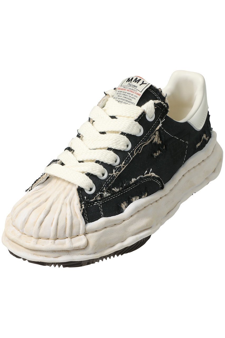 【メゾン ミハラヤスヒロ/Maison MIHARA YASUHIRO】の【UNISEX】【Maison MIHARA YASUHIRO】BLAKEY /original sole ripping and over dyeing canvas Low Top sneaker インテリア・キッズ・メンズ・レディースファッション・服の通販 founy(ファニー) 　ファッション　Fashion　レディースファッション　Fashion for Women　ユニセックス　Unisex, Genderless　キャンバス　Canvas, Canvas Fabric　スニーカー　Sneakers, Trainers　フォルム　Silhouette, Form　ヴィンテージ　Vintage Style　新作・新入荷　New Arrivals / New In　ブラック|ID: prp329100004925279 ipo3291000000036959041
