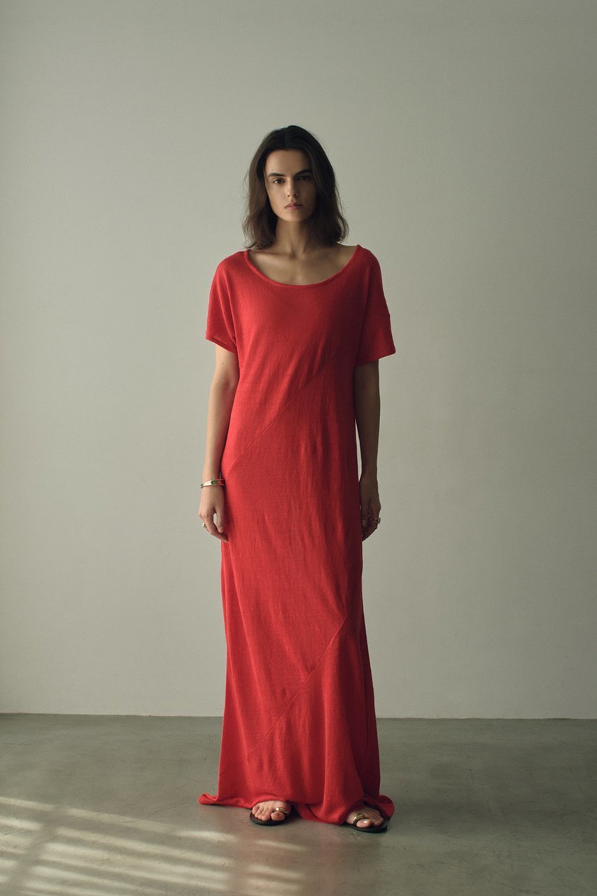 【ラスパイユ/raspail】のリネン ニットロングドレス 人気、トレンドファッション・服の通販 founy(ファニー) 　ファッション　Fashion　レディースファッション　Fashion for Women　ワンピース　Dresses　フォーマル・パーティードレス・結婚式用ドレス　Elegant & Casual Dresses　チュニック　Tunic Tops & Dresses　チュニック　Tunic, Long Top　ドレープ　Drape, Draping Fabric　リネン　Linen, Linen Fabric　ロング　Long, Long-Length　エレガント 上品　Elegant　夏　Summer　新作・新入荷　New Arrivals / New In　旅行　Travel　春　Spring　S/S・春夏　SS, Spring/Summer, Warm Season　other-7|ID: prp329100004925282 ipo3291000000036959063