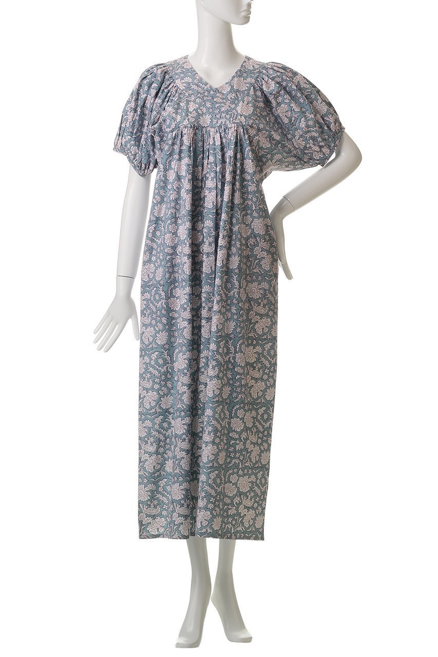 【エスゼット ブロックプリント/SZ Blockprints】の【日本限定】SAI DRESS NILA ショートスリーブワンピース 人気、トレンドファッション・服の通販 founy(ファニー) 　ファッション　Fashion　レディースファッション　Fashion for Women　ワンピース　Dresses　フォーマル・パーティードレス・結婚式用ドレス　Elegant & Casual Dresses　チュニック　Tunic Tops & Dresses　インド　Indian Textile　オリエンタル　Oriental Pattern　チュニック　Tunic, Long Top　フラワー　Flower, Floral　ブロック　Block, Solid Block Pattern　プリント　Print, Printed Pattern　リゾート　Resort, Vacation Style　エレガント 上品　Elegant　other-2|ID: prp329100004926473 ipo3291000000036965502