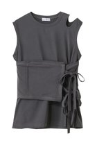 【メゾンスペシャル/MAISON SPECIAL】のRibbon Bare Sleeveless TEE/リボンベアノースリーブTEE C.GRY(チャコールグレー)|ID: prp329100004926478 ipo3291000000036965546