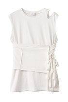 【メゾンスペシャル/MAISON SPECIAL】のRibbon Bare Sleeveless TEE/リボンベアノースリーブTEE WHT(ホワイト)|ID: prp329100004926478 ipo3291000000036965548