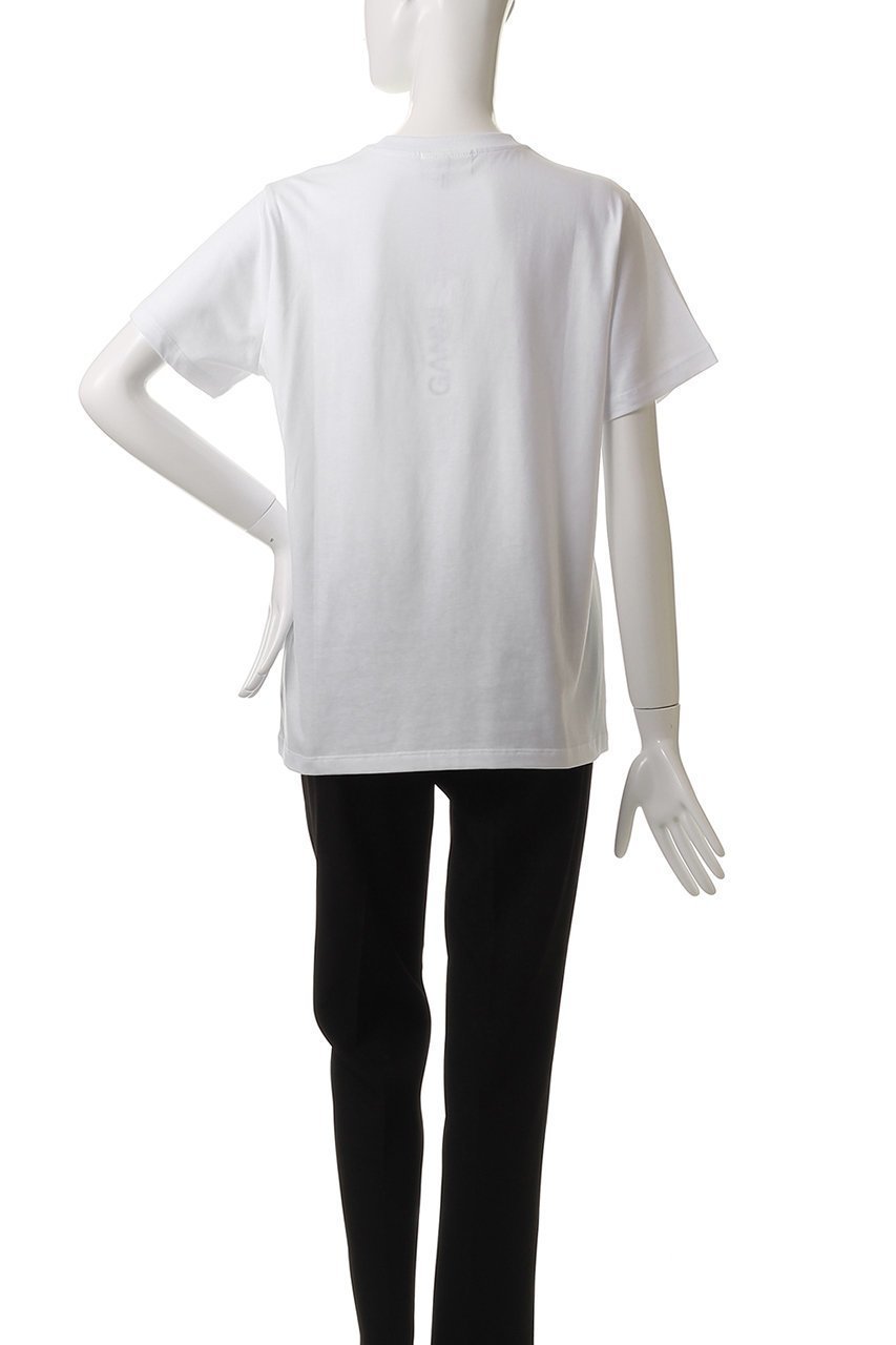 【ガニー/GANNI】のベーシック コットン ジャージー アニマル リラックス Tシャツ 人気、トレンドファッション・服の通販 founy(ファニー) 　ファッション　Fashion　レディースファッション　Fashion for Women　トップス・カットソー　Cut & Sew Tops　シャツ・ブラウス・オフィスカジュアル　Elegant Blouses & Button-Ups　ロングTシャツ・Tシャツ　Longline T-Shirts & Tees　カットソー・ベーシックTシャツ　Cut-and-Sewn Tops / Stretch Tees & Basics　おすすめ　Recommended / Our Picks　アニマル　Animal Print　ショート　Short, Short Length　シンプル　Simple, Minimal　スリーブ　Sleeve, Long Sleeve / Short Sleeve　デニム　Denim, Jeans Material　ベーシック　Basic, Essential　ボトム　Bottoms, Lower Wear　リラックス　Relax, Relaxed Fit　other-4|ID: prp329100004926485 ipo3291000000036965608