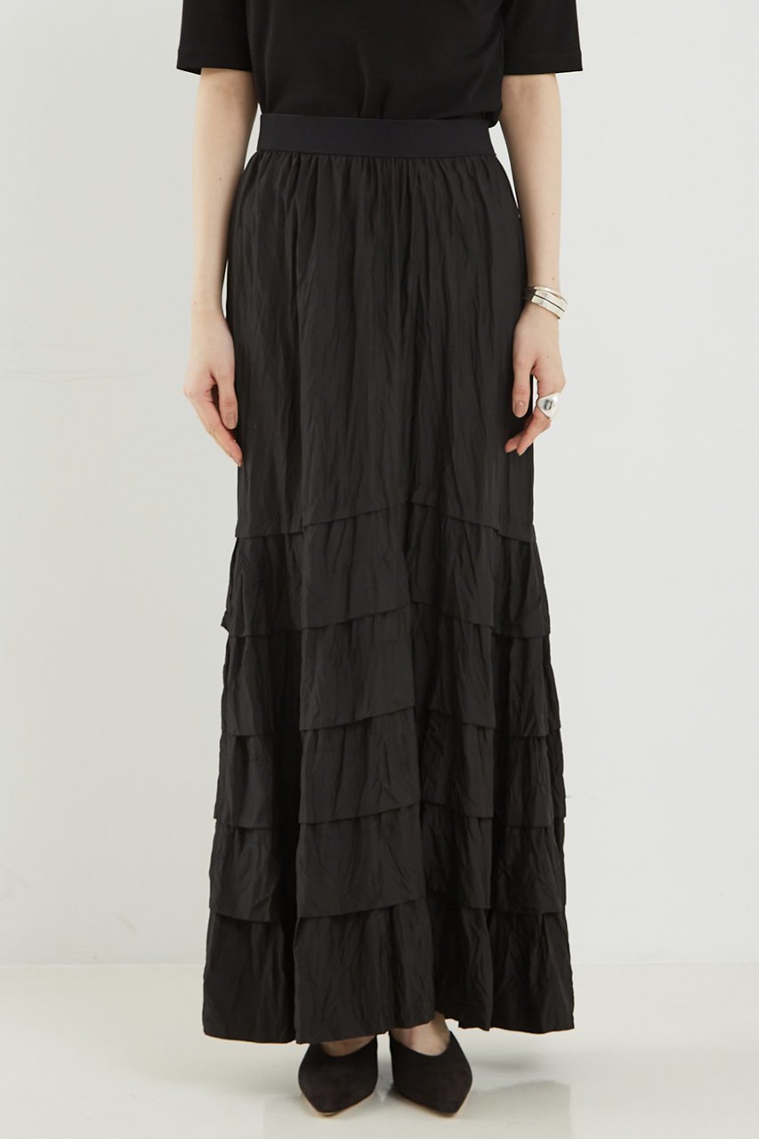 【ザ ストア バイ シー/THE STORE by C】のフリルスカート 人気、トレンドファッション・服の通販 founy(ファニー) 　ファッション　Fashion　レディースファッション　Fashion for Women　スカート　Skirts　ロングスカート　Long Skirts / Maxi & Midi Skirts　ギャザー　Gathered, Ruffled　シルク　Silk, 100% Silk　シンプル　Simple, Minimal　フリル　Frill, Ruffle　ロング　Long, Long-Length　ワッシャー　Washer, Crinkled Finish　夏　Summer　新作・新入荷　New Arrivals / New In　other-6|ID: prp329100004926490 ipo3291000000036965646