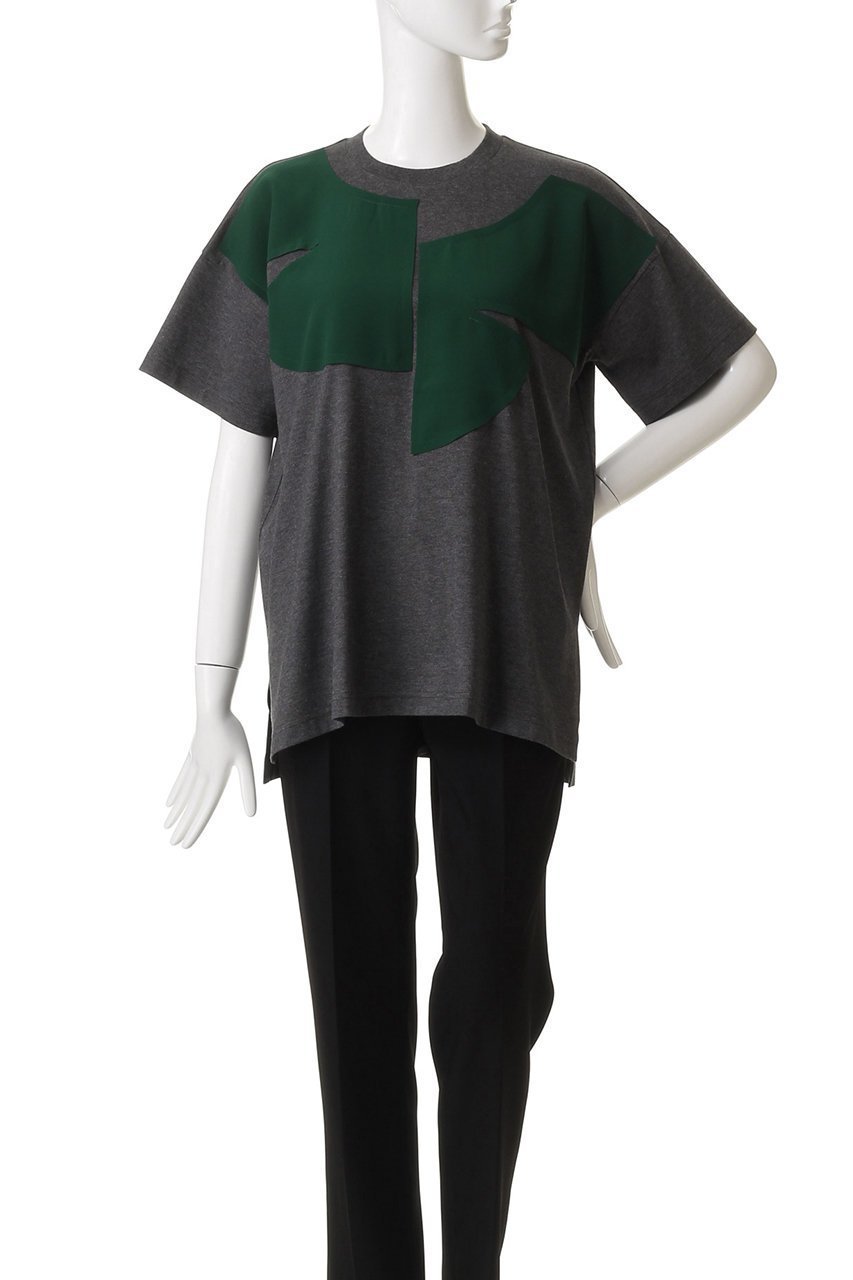 【エンフォルド/ENFOLD】のCOLLAR DOCKING T-SHIRT/Tシャツ 人気、トレンドファッション・服の通販 founy(ファニー) 　ファッション　Fashion　レディースファッション　Fashion for Women　トップス・カットソー　Cut & Sew Tops　シャツ・ブラウス・オフィスカジュアル　Elegant Blouses & Button-Ups　ロングTシャツ・Tシャツ　Longline T-Shirts & Tees　カットソー・ベーシックTシャツ　Cut-and-Sewn Tops / Stretch Tees & Basics　アシンメトリー　Asymmetrical Style　ショート　Short, Short Length　スリーブ　Sleeve, Long Sleeve / Short Sleeve　セットアップ　Set-Up, Coordinated Outfit　ドッキング　Docking, Mixed Material　other-2|ID: prp329100004926491 ipo3291000000036965652