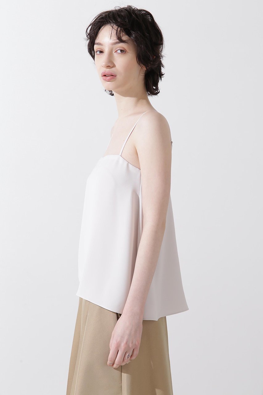 【ヒューエルミュージアム/hueLe Museum】の【hLM】スムージーサテンパッド付きキャミ 人気、トレンドファッション・服の通販 founy(ファニー) 　ファッション　Fashion　レディースファッション　Fashion for Women　トップス・カットソー　Cut & Sew Tops　キャミソール&ノースリーブ　Camisoles & Sleeveless Tops　シャツ・ブラウス・オフィスカジュアル　Elegant Blouses & Button-Ups　ロングTシャツ・Tシャツ　Longline T-Shirts & Tees　カットソー・ベーシックTシャツ　Cut-and-Sewn Tops / Stretch Tees & Basics　インナー　Innerwear　キャミ　Camisole, Cami Top　キャミソール　Camisole, Spaghetti Strap Top　サテン　Satin, Glossy Fabric　ジャケット　Jacket, Outerwear　タンク　Tank Top, Sleeveless Top　フレア　Flare, Flared　エレガント 上品　Elegant　other-3|ID: prp329100004926495 ipo3291000000036965686