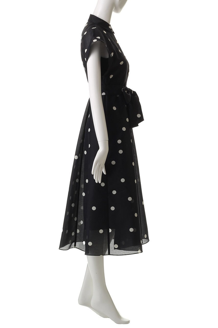 【アルアバイル/allureville】の【Loulou Willoughby】オーガンドットワンピース 人気、トレンドファッション・服の通販 founy(ファニー) 　ファッション　Fashion　レディースファッション　Fashion for Women　ワンピース　Dresses　チュニック　Tunic Tops & Dresses　おすすめ　Recommended / Our Picks　インナー　Innerwear　オーガンジー　Organza Fabric　シアー　Sheer, See-Through　チュニック　Tunic, Long Top　ドット　Polka Dot, Dot Pattern　フィット　Fit, Slim Fit　フェミニン　Feminine, Girly　フレア　Flare, Flared　リボン　Ribbon, Bow　ロング　Long, Long-Length　夏　Summer　other-3|ID: prp329100004926498 ipo3291000000036965710