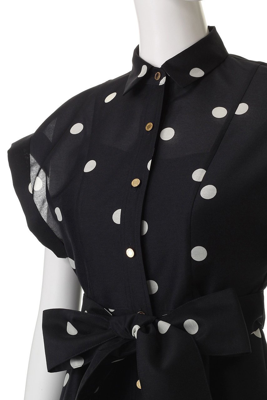 【アルアバイル/allureville】の【Loulou Willoughby】オーガンドットワンピース 人気、トレンドファッション・服の通販 founy(ファニー) 　ファッション　Fashion　レディースファッション　Fashion for Women　ワンピース　Dresses　チュニック　Tunic Tops & Dresses　おすすめ　Recommended / Our Picks　インナー　Innerwear　オーガンジー　Organza Fabric　シアー　Sheer, See-Through　チュニック　Tunic, Long Top　ドット　Polka Dot, Dot Pattern　フィット　Fit, Slim Fit　フェミニン　Feminine, Girly　フレア　Flare, Flared　リボン　Ribbon, Bow　ロング　Long, Long-Length　夏　Summer　other-5|ID: prp329100004926498 ipo3291000000036965712