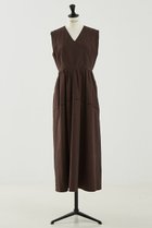 【デザイン ワークス/DESIGN WORKS】のコットンサブレVネックノースリーブワンピース ブラウン|ID: prp329100004926512 ipo3291000000036965817