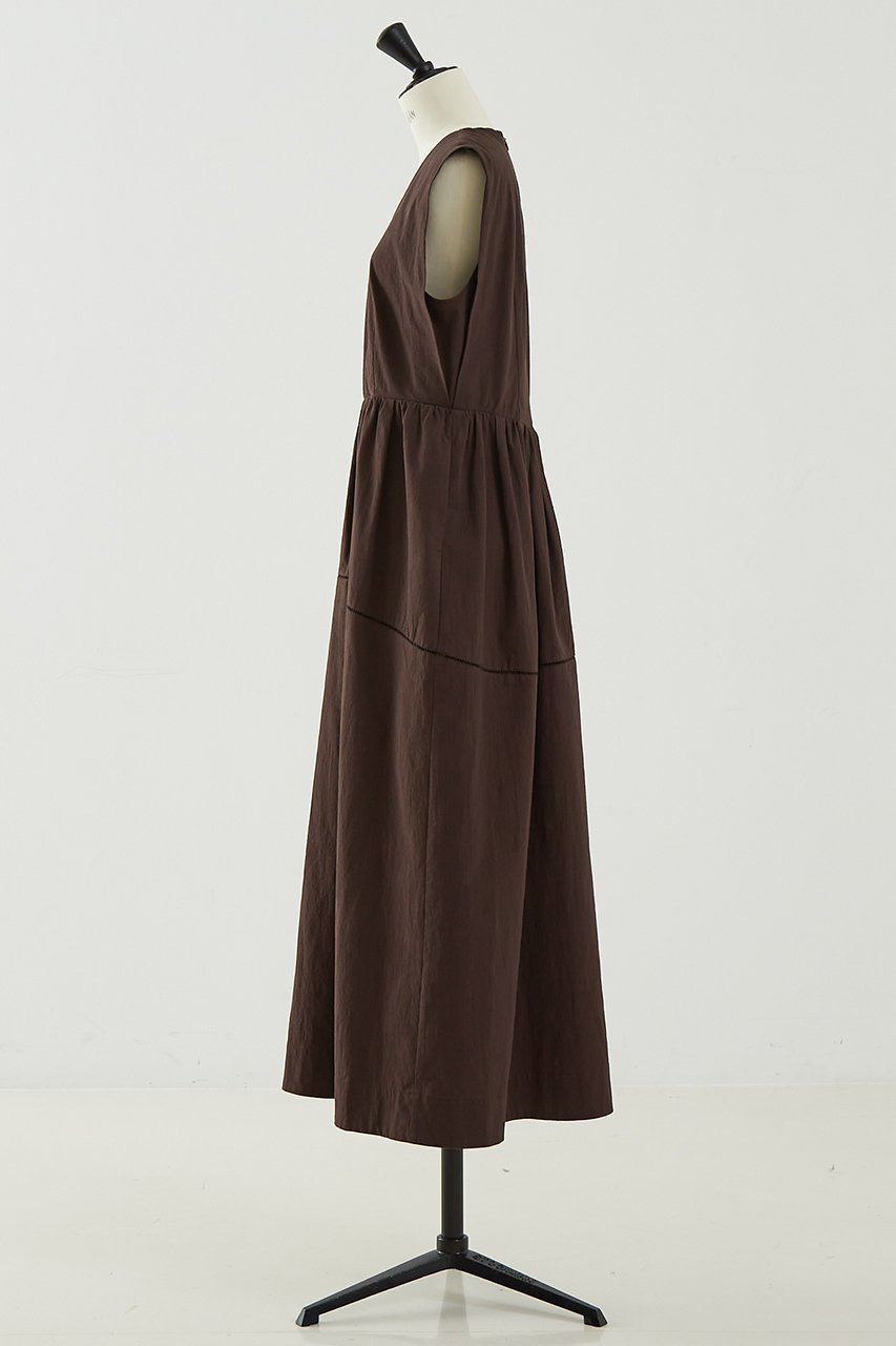 【デザイン ワークス/DESIGN WORKS】のコットンサブレVネックノースリーブワンピース 人気、トレンドファッション・服の通販 founy(ファニー) 　ファッション　Fashion　レディースファッション　Fashion for Women　ワンピース　Dresses　チュニック　Tunic Tops & Dresses　サンダル　Sandals, Summer Shoes　シューズ　Shoes, Footwear　チュニック　Tunic, Long Top　フラット　Flat, Flat Shoes　リボン　Ribbon, Bow　レース　Lace, Lace Fabric　ロング　Long, Long-Length　夏　Summer　other-2|ID: prp329100004926512 ipo3291000000036965819