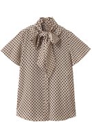 【アルアバイル/allureville】の【Loulou Willoughby】デシンドットフレアスリーブBL A 人気、トレンドファッション・服の通販 founy(ファニー) ファッション Fashion レディースファッション Fashion for Women トップス・カットソー Cut & Sew Tops シャツ・ブラウス・オフィスカジュアル Elegant Blouses & Button-Ups カーディガン Cardigan, Knitwear クラシカル Classical, Vintage-Inspired ジャケット Jacket, Outerwear スリーブ Sleeve, Long Sleeve / Short Sleeve ドット Polka Dot, Dot Pattern ロング Long, Long-Length エレガント 上品 Elegant ビジネス 仕事 通勤 Business / Work / Commuting |ID:prp329100004926515