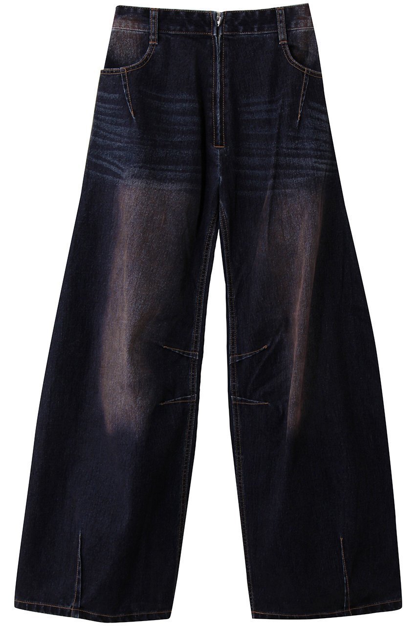 【プランク プロジェクト/PRANK PROJECT】のフロッキーデニムパンツ / Flocky Denim Pants インテリア・キッズ・メンズ・レディースファッション・服の通販 founy(ファニー) 　ファッション　Fashion　レディースファッション　Fashion for Women　パンツ　Pants & Trousers　デニムパンツ・ジーンズ・美脚デニム　Denim Jeans & Pants　ウォーム　Warm Fabric　デニム　Denim, Jeans Material　バランス　Balance, Style Balance　パッチ　Patch, Appliqué　フェミニン　Feminine, Girly　フロント　Front, Front Design　ブルゾン　Blouson, Bomber Jacket　おすすめ　Recommended / Our Picks　NVY(ネイビー)|ID: prp329100004926522 ipo3291000000036965899