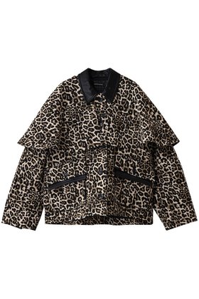 【メゾンスペシャル/MAISON SPECIAL】のleopard Military Cape Jacket/レオパードミリタリーケープジャケット 人気、トレンドファッション・服の通販 founy(ファニー) ファッション Fashion レディースファッション Fashion for Women アウター Coat / Outerwear Collection レディースジャケット・軽アウター Jackets ブルゾンジャケット・スポーティアウター Blouson Jackets アニマル Animal Print ショート Short, Short Length ジャカード／ジャガード Jacquard, Woven Pattern ジャケット Jacket, Outerwear フェイクレザー Faux Leather, PU Leather ブルゾン Blouson, Bomber Jacket ポケット Pocket, Pocket Detail リバーシブル Reversible, Two-Sided レオパード Leopard, Animal Print エレガント 上品 Elegant |ID:prp329100004926525