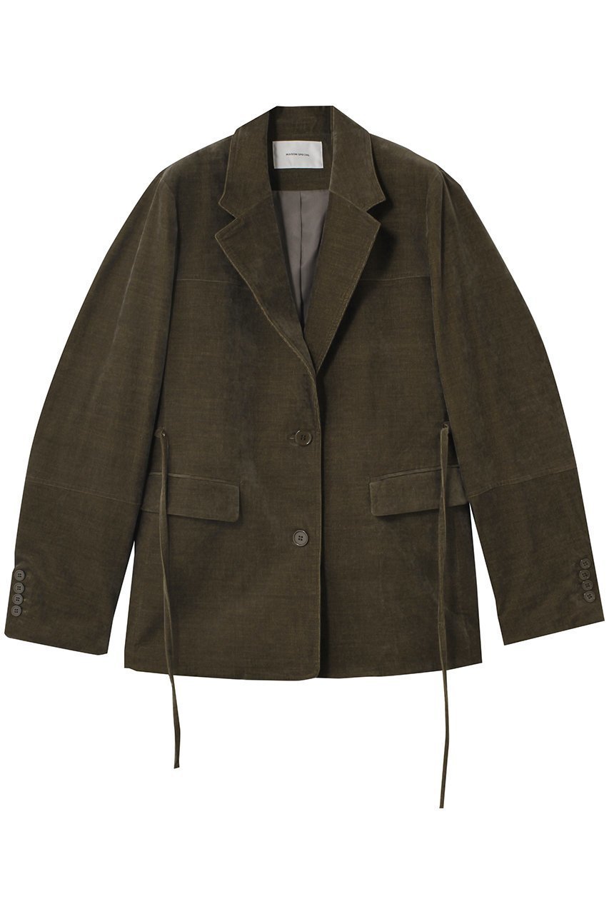 【メゾンスペシャル/MAISON SPECIAL】のChambray Corduroy Jacket/シャンブレーコーデュロイジャケット インテリア・キッズ・メンズ・レディースファッション・服の通販 founy(ファニー) 　ファッション　Fashion　レディースファッション　Fashion for Women　アウター　Coat / Outerwear Collection　レディースジャケット・軽アウター　Jackets　おすすめ　Recommended / Our Picks　シンプル　Simple, Minimal　ジャケット　Jacket, Outerwear　セットアップ　Set-Up, Coordinated Outfit　トレンド　Trend, Trending Now　ベーシック　Basic, Essential　ラップ　Wrap, Wrap Design　エレガント 上品　Elegant　A/W・秋冬　Autumn/Winter　羽織　Haori, Light Jacket　KHK(カーキ)|ID: prp329100004926526 ipo3291000000036965941