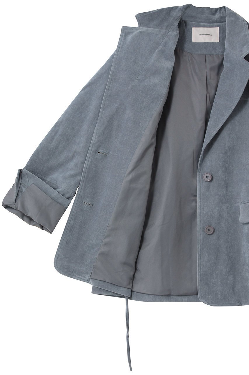 【メゾンスペシャル/MAISON SPECIAL】のChambray Corduroy Jacket/シャンブレーコーデュロイジャケット 人気、トレンドファッション・服の通販 founy(ファニー) 　ファッション　Fashion　レディースファッション　Fashion for Women　アウター　Coat / Outerwear Collection　レディースジャケット・軽アウター　Jackets　おすすめ　Recommended / Our Picks　シンプル　Simple, Minimal　ジャケット　Jacket, Outerwear　セットアップ　Set-Up, Coordinated Outfit　トレンド　Trend, Trending Now　ベーシック　Basic, Essential　ラップ　Wrap, Wrap Design　エレガント 上品　Elegant　A/W・秋冬　Autumn/Winter　羽織　Haori, Light Jacket　other-6|ID: prp329100004926526 ipo3291000000036965946