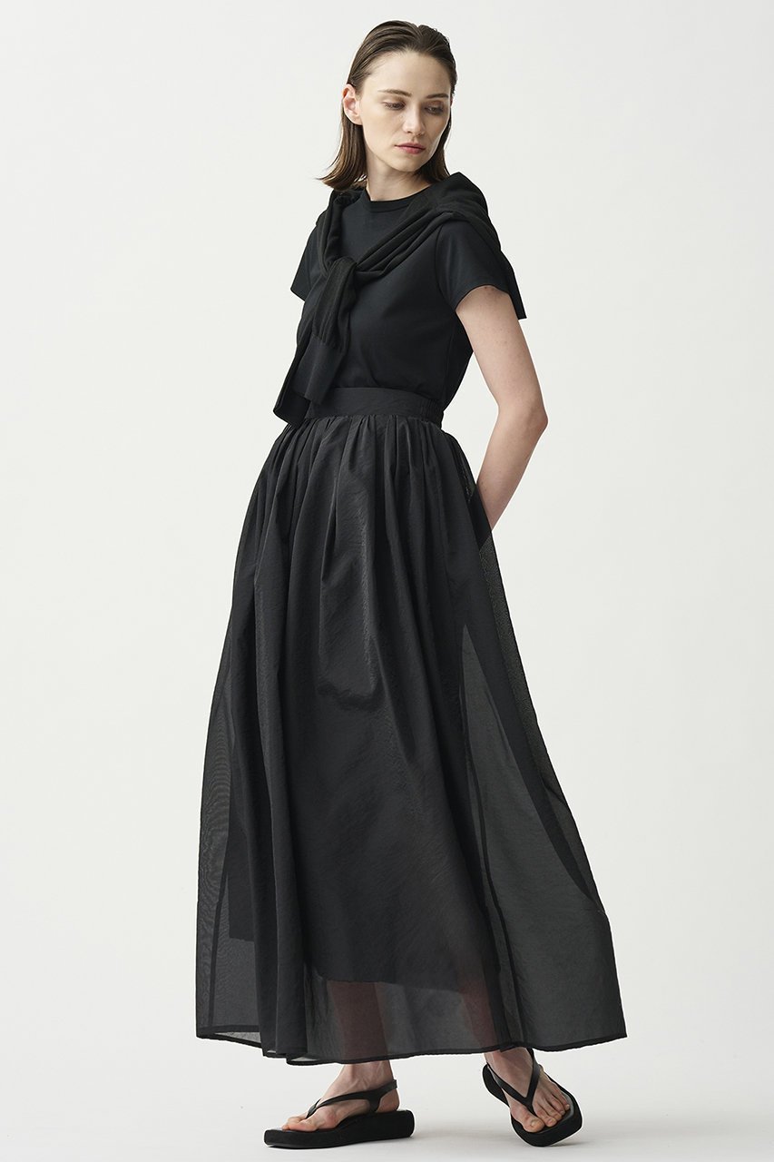 【アンクレイヴ/uncrave】のシアーオーガンジー /フレアスカート 人気、トレンドファッション・服の通販 founy(ファニー) 　ファッション　Fashion　レディースファッション　Fashion for Women　スカート　Skirts　Aライン・フレアスカート　A-Line & Flared Skirts　ロングスカート　Long Skirts / Maxi & Midi Skirts　エアリー　Airy Texture　ギャザー　Gathered, Ruffled　サマー　Summer, Summer Style　シアー　Sheer, See-Through　シンプル　Simple, Minimal　セットアップ　Set-Up, Coordinated Outfit　ドレス　Dress, One-Piece　フレア　Flare, Flared　ブライト　Bright, Shiny　ロング　Long, Long-Length　エレガント 上品　Elegant　other-8|ID: prp329100004926534 ipo3291000000036966018