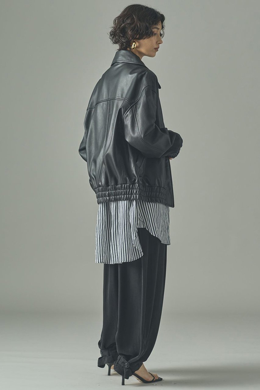 【カレンソロジー/Curensology】の【GELLI】 LEATHER/BS ブルゾン 人気、トレンドファッション・服の通販 founy(ファニー) 　ファッション　Fashion　レディースファッション　Fashion for Women　アウター　Coat / Outerwear Collection　レディースジャケット・軽アウター　Jackets　ブルゾンジャケット・スポーティアウター　Blouson Jackets　クール　Cool, Chic　ショルダー　Shoulder, Shoulder Strap　ジャケット　Jacket, Outerwear　ドロップ　Drop Shoulder, Dropped Style　ブルゾン　Blouson, Bomber Jacket　エレガント 上品　Elegant　別注　Limited Edition, Custom Order　other-5|ID: prp329100004926535 ipo3291000000036966024