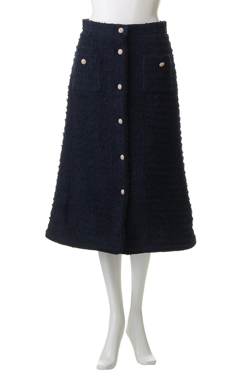 【エムダブリュー/MW】のFRINGE ツイード スカート 人気、トレンドファッション・服の通販 founy(ファニー) 　ファッション　Fashion　レディースファッション　Fashion for Women　スカート　Skirts　ロングスカート　Long Skirts / Maxi & Midi Skirts　ツイード　Twill, Twill Weave　フランス　France, French　フリンジ　Fringe, Tassel　フロント　Front, Front Design　ロング　Long, Long-Length　other-2|ID: prp329100004926541 ipo3291000000036966069