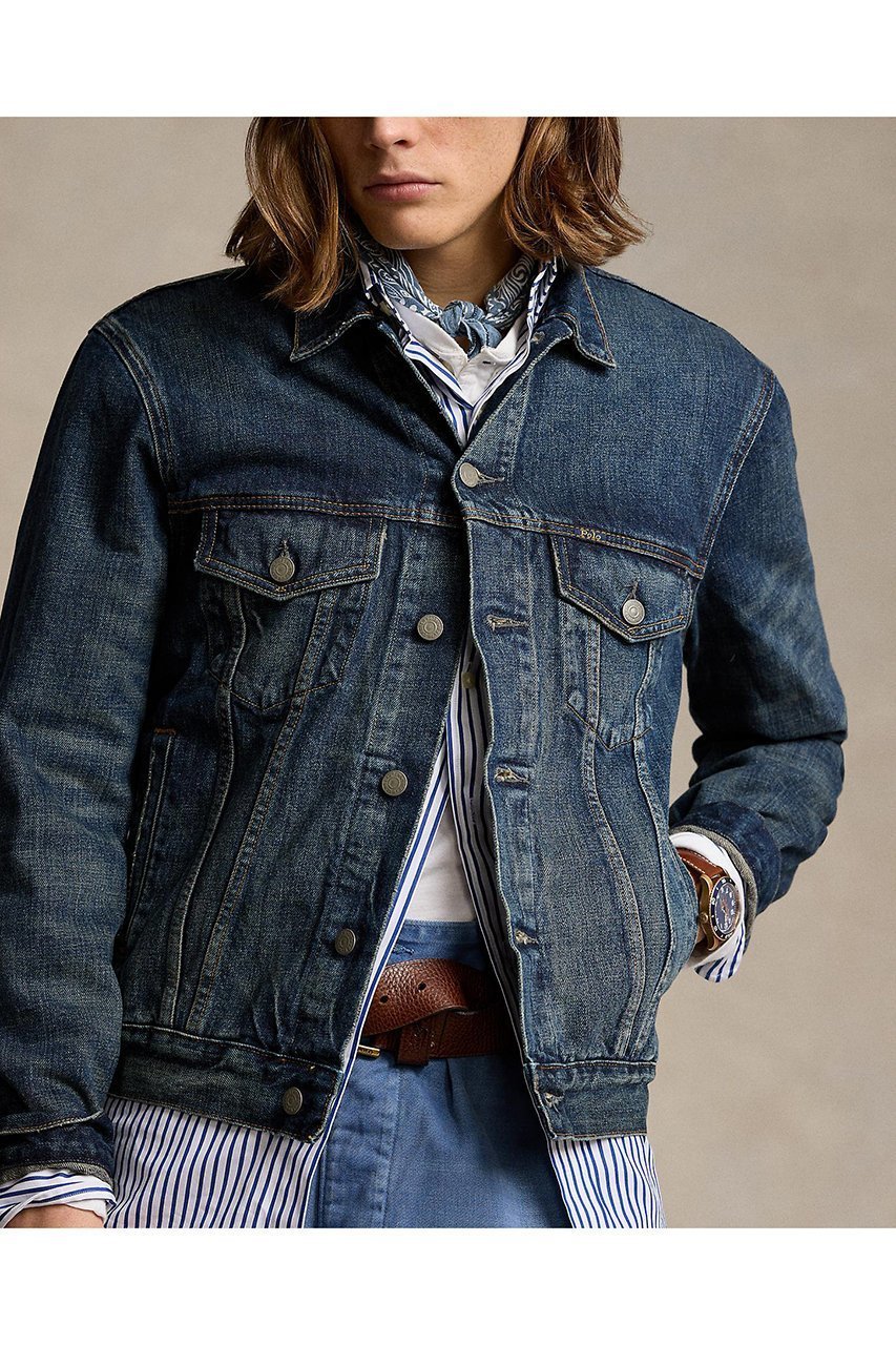 【ラルフローレン/RALPH LAUREN / MEN】の【MEN】【POLO RALPH LAUREN】フェイデッド デニム トラッカー ジャケット 人気、トレンドファッション・服の通販 founy(ファニー) 　ファッション　Fashion　メンズファッション　Fashion for Men　ジャケット　Jacket, Outerwear　デニム　Denim, Jeans Material　ブルゾン　Blouson, Bomber Jacket　other-2|ID: prp329100004926545 ipo3291000000036966104