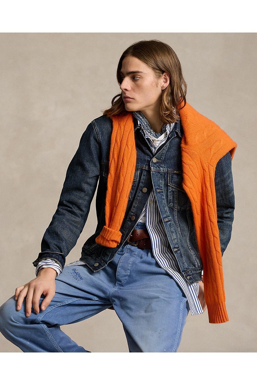 【ラルフローレン/RALPH LAUREN / MEN】の【MEN】【POLO RALPH LAUREN】フェイデッド デニム トラッカー ジャケット 人気、トレンドファッション・服の通販 founy(ファニー) 　ファッション　Fashion　メンズファッション　Fashion for Men　ジャケット　Jacket, Outerwear　デニム　Denim, Jeans Material　ブルゾン　Blouson, Bomber Jacket　other-4|ID: prp329100004926545 ipo3291000000036966106