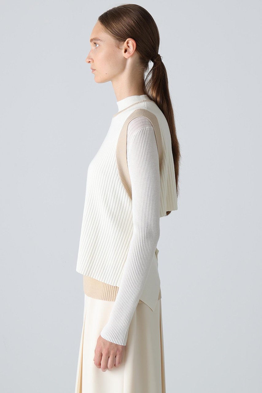 【アドーア/ADORE】のレイヤードニット 人気、トレンドファッション・服の通販 founy(ファニー) 　ファッション　Fashion　レディースファッション　Fashion for Women　トップス・カットソー　Cut & Sew Tops　ニット　Knit Tops & Sweaters　カジュアルプルオーバー・ニットトップス　Pullovers & Knit Tops / Casual Pullovers　なめらか　Smooth, Silky Texture　シルク　Silk, 100% Silk　シンプル　Simple, Minimal　ベスト　Vest, Waistcoat　エレガント 上品　Elegant　other-4|ID: prp329100004926564 ipo3291000000036966245