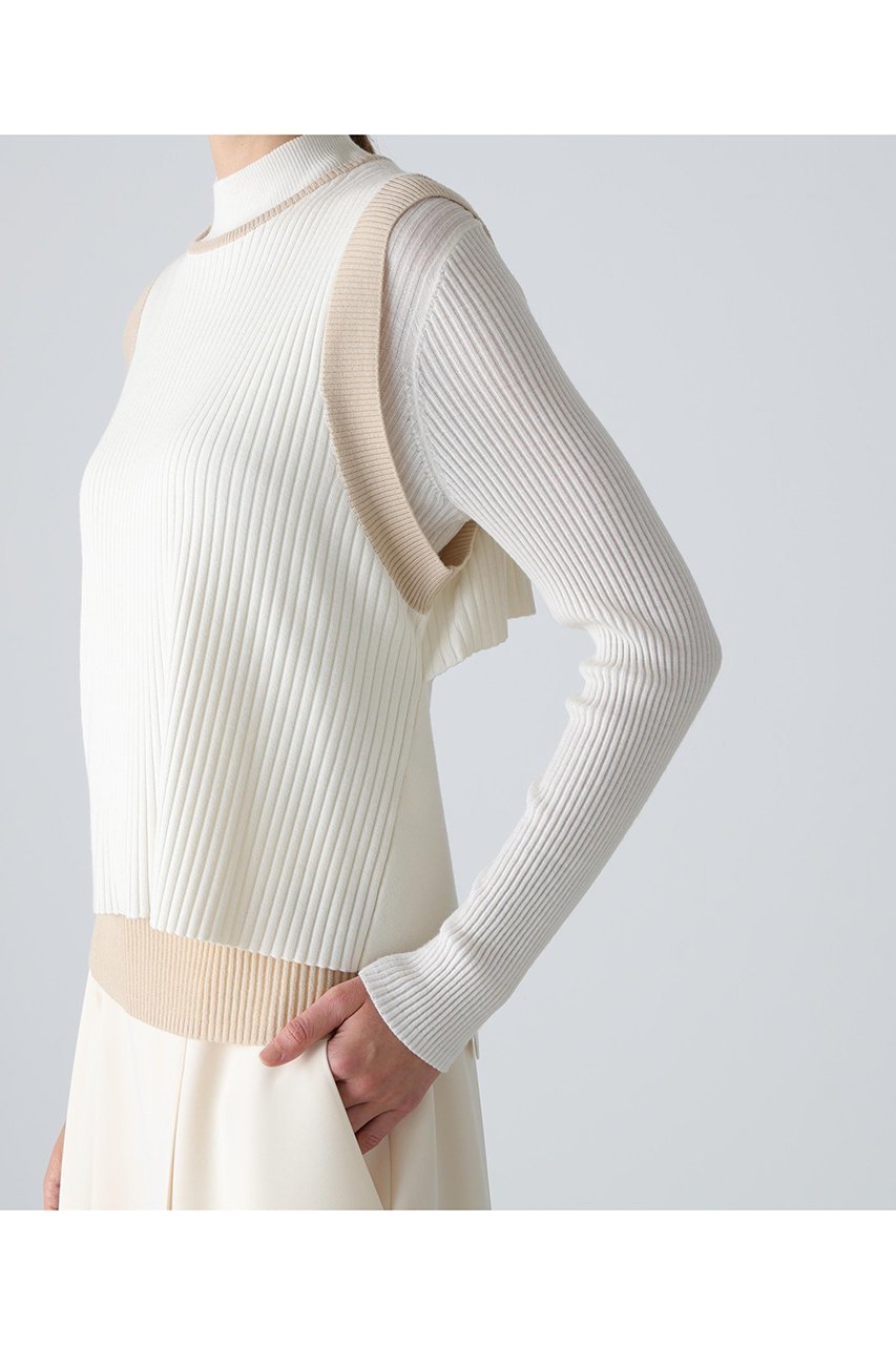 【アドーア/ADORE】のレイヤードニット 人気、トレンドファッション・服の通販 founy(ファニー) 　ファッション　Fashion　レディースファッション　Fashion for Women　トップス・カットソー　Cut & Sew Tops　ニット　Knit Tops & Sweaters　カジュアルプルオーバー・ニットトップス　Pullovers & Knit Tops / Casual Pullovers　なめらか　Smooth, Silky Texture　シルク　Silk, 100% Silk　シンプル　Simple, Minimal　ベスト　Vest, Waistcoat　エレガント 上品　Elegant　other-7|ID: prp329100004926564 ipo3291000000036966248