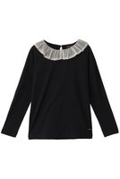 【ビリティス ディセッタン/Bilitis dix-sept ans】のチュールカラーロングTシャツ 大人の最旬トレンドファッション＆コーディネート founy(ファウニー) ファッション Fashion レディースファッション Fashion for Women トップス・カットソー Cut & Sew Tops シャツ・ブラウス・オフィスカジュアル Elegant Blouses & Button-Ups ロングTシャツ・Tシャツ Longline T-Shirts & Tees カットソー・ベーシックTシャツ Cut-and-Sewn Tops / Stretch Tees & Basics なめらか Smooth, Silky Texture シンプル Simple, Minimal スリーブ Sleeve, Long Sleeve / Short Sleeve ダウン Down, Puffer ボトム Bottoms, Lower Wear ロング Long, Long-Length |ID:prp329100004926572