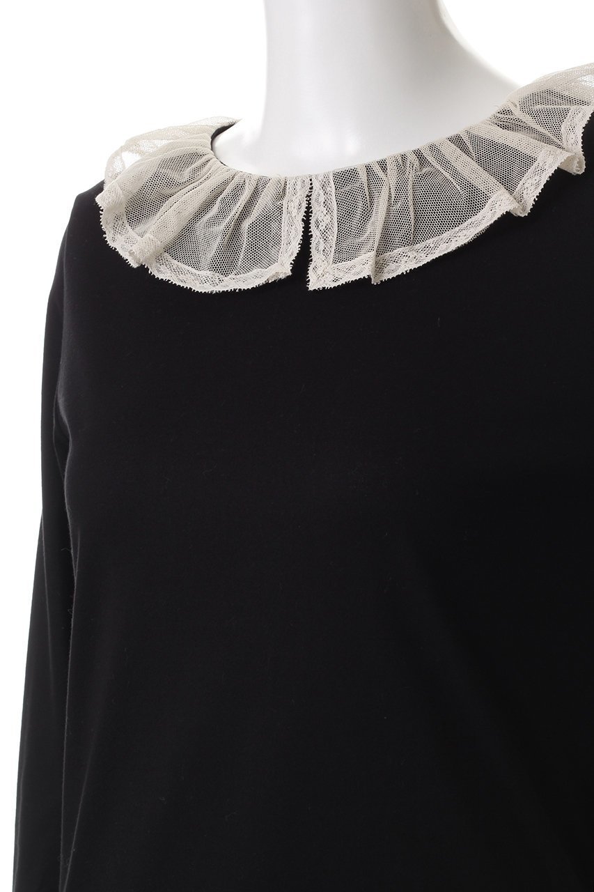 【ビリティス ディセッタン/Bilitis dix-sept ans】のチュールカラーロングTシャツ 人気、トレンドファッション・服の通販 founy(ファニー) 　ファッション　Fashion　レディースファッション　Fashion for Women　トップス・カットソー　Cut & Sew Tops　シャツ・ブラウス・オフィスカジュアル　Elegant Blouses & Button-Ups　ロングTシャツ・Tシャツ　Longline T-Shirts & Tees　カットソー・ベーシックTシャツ　Cut-and-Sewn Tops / Stretch Tees & Basics　なめらか　Smooth, Silky Texture　シンプル　Simple, Minimal　スリーブ　Sleeve, Long Sleeve / Short Sleeve　ダウン　Down, Puffer　ボトム　Bottoms, Lower Wear　ロング　Long, Long-Length　other-5|ID: prp329100004926572 ipo3291000000036966307