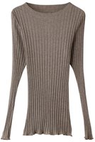 【プリスティン/PRISTINE】のフォレストグレイクループルオーバー 人気、トレンドファッション・服の通販 founy(ファニー) ファッション Fashion レディースファッション Fashion for Women トップス・カットソー Cut & Sew Tops ニット Knit Tops & Sweaters カジュアルプルオーバー・ニットトップス Pullovers & Knit Tops / Casual Pullovers なめらか Smooth, Silky Texture インナー Innerwear シンプル Simple, Minimal チューブ Tube, Tube Top リブニット Rib Knit, Ribbed Knit エレガント 上品 Elegant A/W・秋冬 Autumn/Winter 長袖 Long Sleeve, Full Sleeve |ID:prp329100004926576