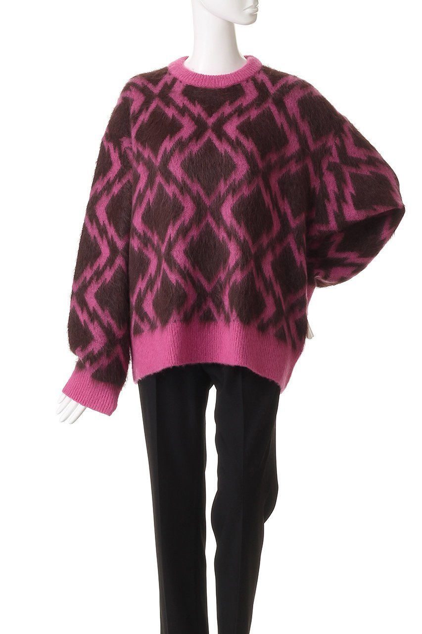 【メゾンスペシャル/MAISON SPECIAL】の【UNISEX】5GGモヘアシャギーニットPO ダイヤジオトリックメパターン 人気、トレンドファッション・服の通販 founy(ファニー) 　ファッション　Fashion　レディースファッション　Fashion for Women　トップス・カットソー　Cut & Sew Tops　ニット　Knit Tops & Sweaters　カジュアルプルオーバー・ニットトップス　Pullovers & Knit Tops / Casual Pullovers　ユニセックス　Unisex, Genderless　ジャカード／ジャガード　Jacquard, Woven Pattern　バランス　Balance, Style Balance　A/W・秋冬　Autumn/Winter　other-2|ID: prp329100004926580 ipo3291000000036966365