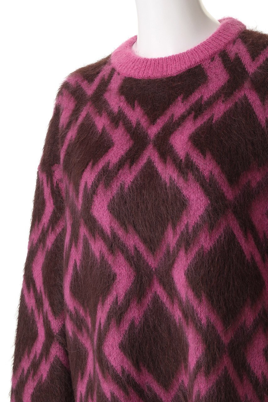 【メゾンスペシャル/MAISON SPECIAL】の【UNISEX】5GGモヘアシャギーニットPO ダイヤジオトリックメパターン 人気、トレンドファッション・服の通販 founy(ファニー) 　ファッション　Fashion　レディースファッション　Fashion for Women　トップス・カットソー　Cut & Sew Tops　ニット　Knit Tops & Sweaters　カジュアルプルオーバー・ニットトップス　Pullovers & Knit Tops / Casual Pullovers　ユニセックス　Unisex, Genderless　ジャカード／ジャガード　Jacquard, Woven Pattern　バランス　Balance, Style Balance　A/W・秋冬　Autumn/Winter　other-5|ID: prp329100004926580 ipo3291000000036966368