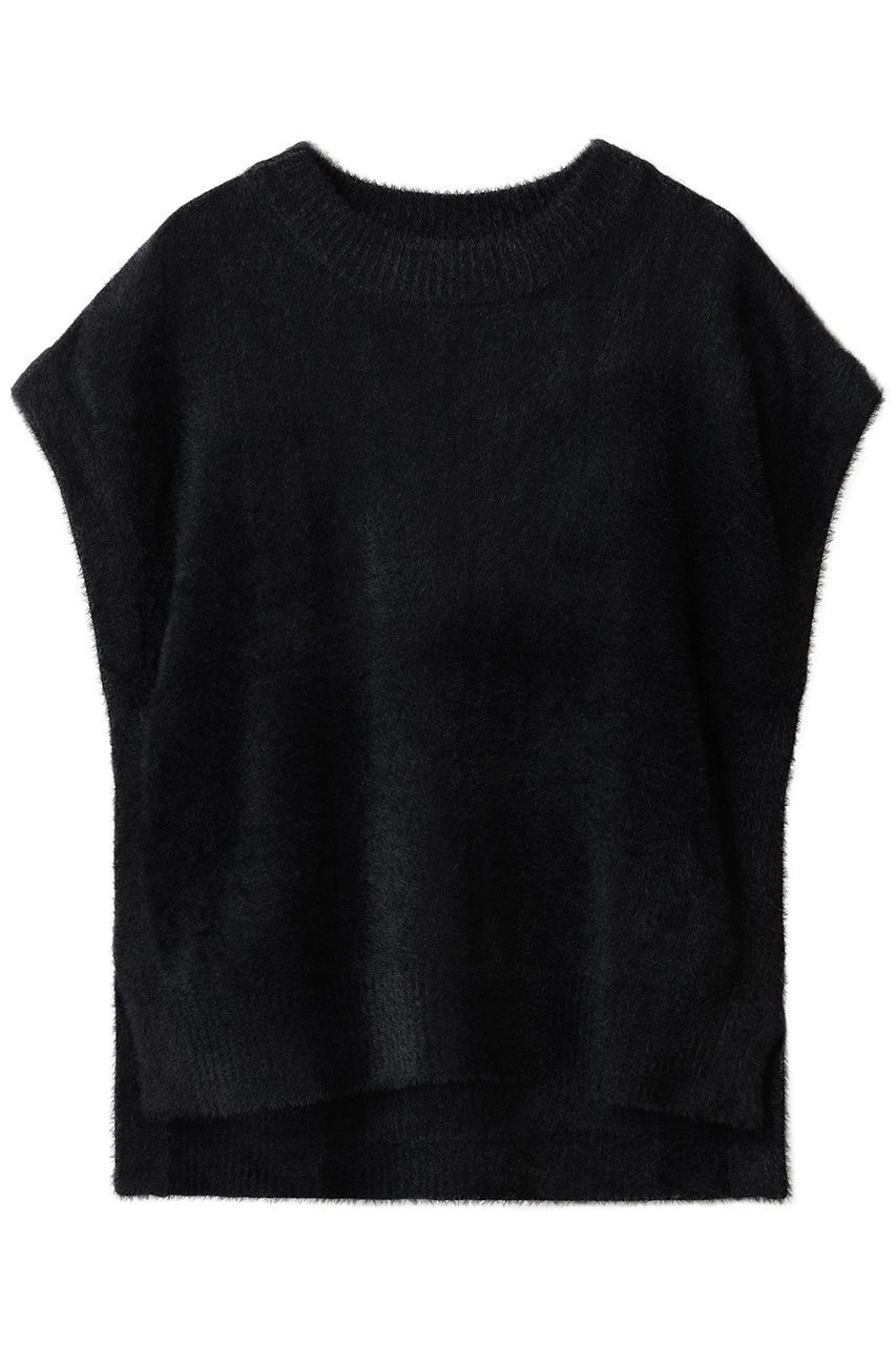【キッドブルー/KID BLUE】の25シャギーニットベスト インテリア・キッズ・メンズ・レディースファッション・服の通販 founy(ファニー) 　ファッション　Fashion　レディースファッション　Fashion for Women　アウター　Coat / Outerwear Collection　レディースジャケット・軽アウター　Jackets　ウォーム　Warm Fabric　カットソー　Cut and Sewn Top　ジャケット　Jacket, Outerwear　スリット　Slit, Slit Detail　ベスト　Vest, Waistcoat　ブラック|ID: prp329100004926593 ipo3291000000036966462