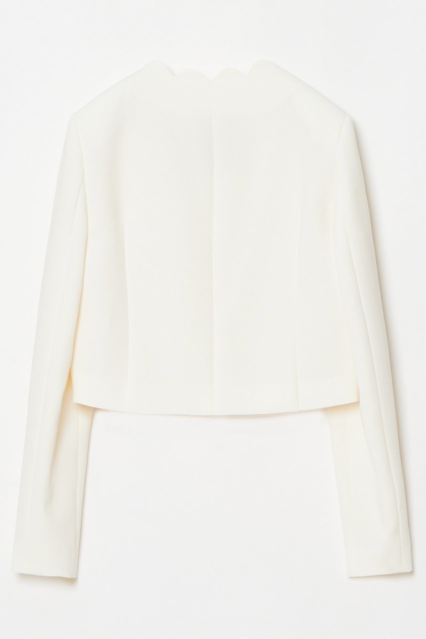 【アルアバイル/allureville】の【LOULOU WILLOUGHBY】ダブルクロススカラップジャケット 人気、トレンドファッション・服の通販 founy(ファニー) 　ファッション　Fashion　レディースファッション　Fashion for Women　アウター　Coat / Outerwear Collection　レディースジャケット・軽アウター　Jackets　おすすめ　Recommended / Our Picks　カッティング　Cutting Detail　コンパクト　Compact, Small Size　ショート　Short, Short Length　ジャケット　Jacket, Outerwear　スカラップ　Scallop, Scalloped Edge　セットアップ　Set-Up, Coordinated Outfit　ダブル　Double, Double-Breasted　フェミニン　Feminine, Girly　other-2|ID: prp329100004926598 ipo3291000000036966500