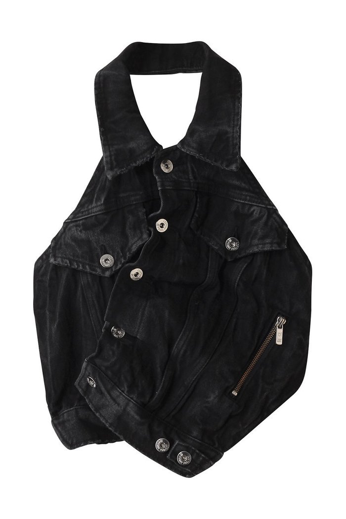 【プランク プロジェクト/PRANK PROJECT】のアシメラップデニムベスト / Asymmetric Wrap Denim Vest インテリア・キッズ・メンズ・レディースファッション・服の通販 founy(ファニー) https://founy.com/ ファッション Fashion レディースファッション Fashion for Women アウター Coat / Outerwear Collection レディースジャケット・軽アウター Jackets おすすめ Recommended / Our Picks ジャケット Jacket, Outerwear ダメージ Distressed, Destroyed デニム Denim, Jeans Material ベスト Vest, Waistcoat 夏 Summer |ID: prp329100004926602 ipo3291000000036966530