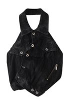 【プランク プロジェクト/PRANK PROJECT】のアシメラップデニムベスト / Asymmetric Wrap Denim Vest BLK(ブラック)|ID: prp329100004926602 ipo3291000000036966531