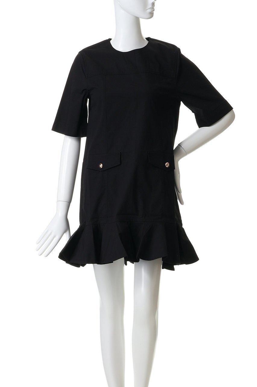 【ガニー/GANNI】のStretch Cotton フリル ミニ ドレス 人気、トレンドファッション・服の通販 founy(ファニー) 　ファッション　Fashion　レディースファッション　Fashion for Women　ワンピース　Dresses　フォーマル・パーティードレス・結婚式用ドレス　Elegant & Casual Dresses　チュニック　Tunic Tops & Dresses　ジュエリー　Jewelry, Accessories　ストレッチ　Stretch, Stretchy Fabric　チュニック　Tunic, Long Top　ドレス　Dress, One-Piece　フェミニン　Feminine, Girly　フリル　Frill, Ruffle　リュクス　Luxury, Elegant, High-End, Chic　other-2|ID: prp329100004926613 ipo3291000000036966625