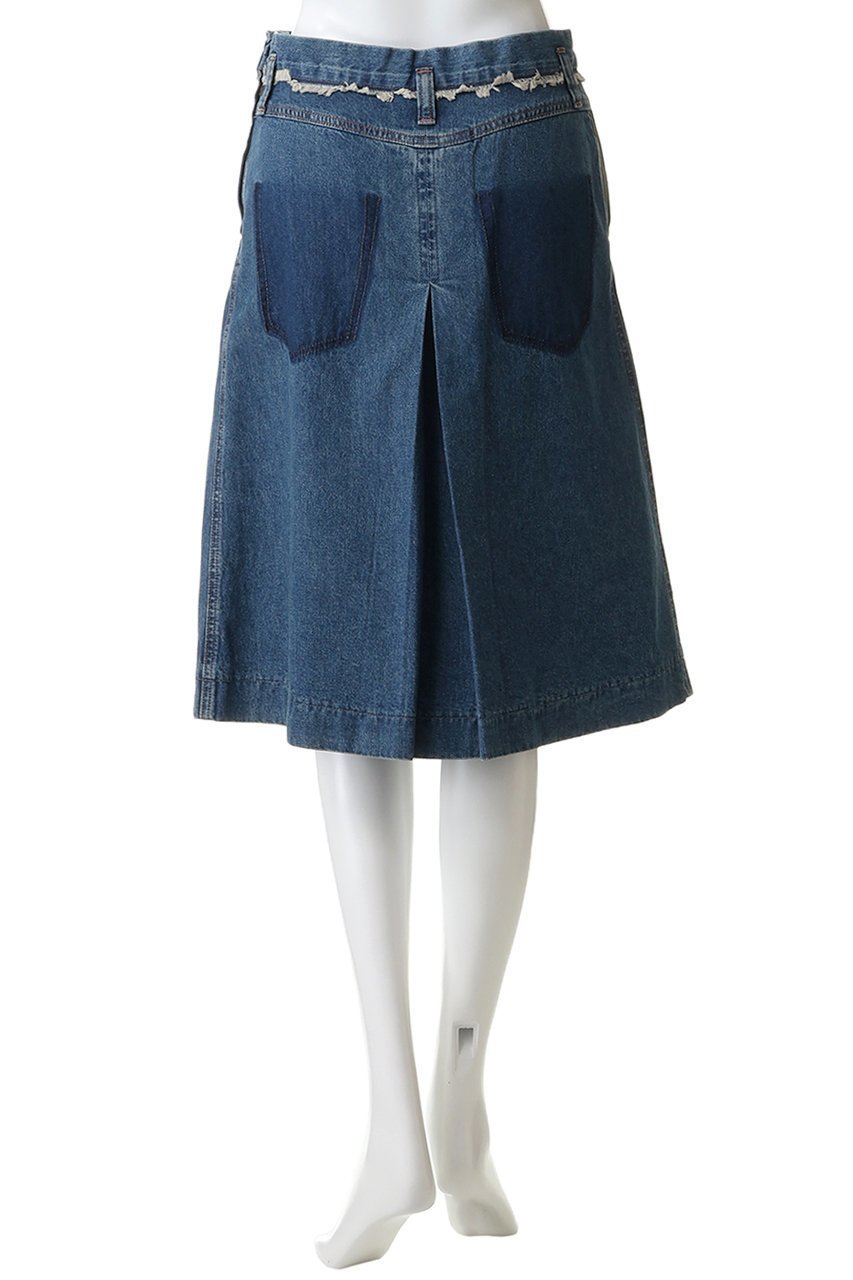 【マルティニーク/martinique】の【CURRENTAGE】デニムスカート 人気、トレンドファッション・服の通販 founy(ファニー) 　ファッション　Fashion　レディースファッション　Fashion for Women　スカート　Skirts　デニムスカート・カジュアルスカート　Denim Skirts　ロングスカート　Long Skirts / Maxi & Midi Skirts　デニム　Denim, Jeans Material　フェミニン　Feminine, Girly　フロント　Front, Front Design　プリーツ　Pleats, Pleated　ロング　Long, Long-Length　再入荷　Restock / Back in Stock　other-4|ID: prp329100004926627 ipo3291000000036966728