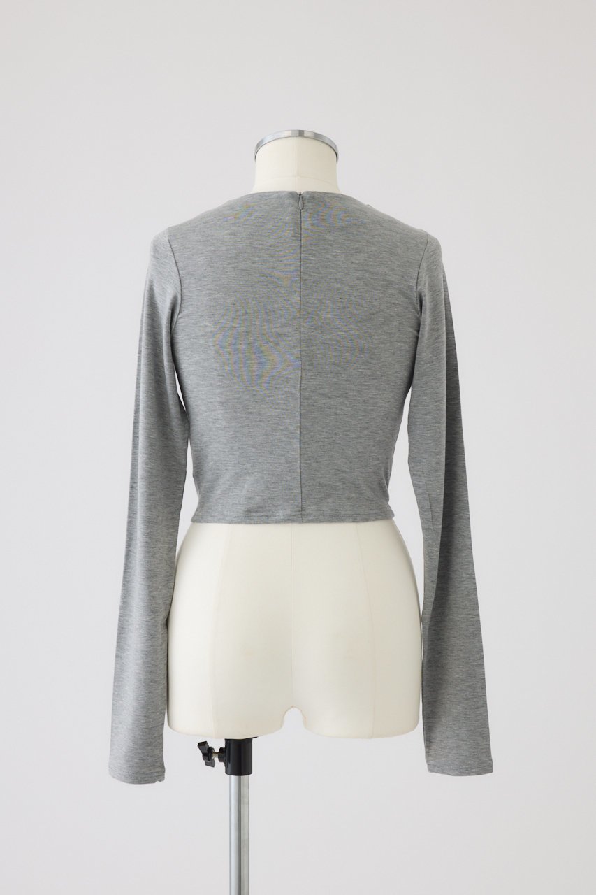 【リムアーク/RIM.ARK】のCropped tight tops/トップス 人気、トレンドファッション・服の通販 founy(ファニー) 　ファッション　Fashion　レディースファッション　Fashion for Women　トップス・カットソー　Cut & Sew Tops　シャツ・ブラウス・オフィスカジュアル　Elegant Blouses & Button-Ups　ロングTシャツ・Tシャツ　Longline T-Shirts & Tees　カットソー・ベーシックTシャツ　Cut-and-Sewn Tops / Stretch Tees & Basics　インナー　Innerwear　カッティング　Cutting Detail　クロップド　Cropped, Short Length　シンプル　Simple, Minimal　ジャケット　Jacket, Outerwear　スリーブ　Sleeve, Long Sleeve / Short Sleeve　バランス　Balance, Style Balance　パターン　Pattern, Design Print　フィット　Fit, Slim Fit　フォルム　Silhouette, Form　ベーシック　Basic, Essential　ロング　Long, Long-Length　other-4|ID: prp329100004926641 ipo3291000000036966841