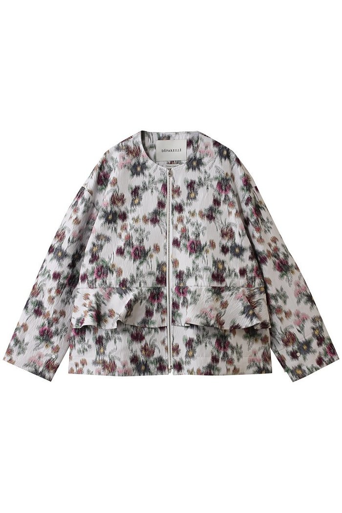 【デパリエ/DEPAREILLE】のフラワージャカードジャケット インテリア・キッズ・メンズ・レディースファッション・服の通販 founy(ファニー) https://founy.com/ ファッション Fashion レディースファッション Fashion for Women アウター Coat / Outerwear Collection レディースジャケット・軽アウター Jackets ジャケット Jacket, Outerwear フラワー Flower, Floral フリル Frill, Ruffle |ID: prp329100004926643 ipo3291000000036966850