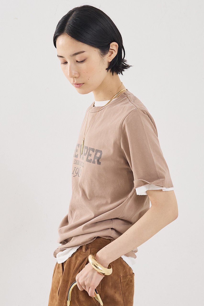 【ザ ストア バイ シー/THE STORE by C】の【REMI RELIEF】【別注】【WEB限定】THE VIPERロゴTシャツ 人気、トレンドファッション・服の通販 founy(ファニー) 　ファッション　Fashion　レディースファッション　Fashion for Women　トップス・カットソー　Cut & Sew Tops　シャツ・ブラウス・オフィスカジュアル　Elegant Blouses & Button-Ups　ロングTシャツ・Tシャツ　Longline T-Shirts & Tees　カットソー・ベーシックTシャツ　Cut-and-Sewn Tops / Stretch Tees & Basics　カットソー　Cut and Sewn Top　カリフォルニア　California, Cali Style　ショート　Short, Short Length　スリーブ　Sleeve, Long Sleeve / Short Sleeve　ダメージ　Distressed, Destroyed　別注　Limited Edition, Custom Order　半袖　Short Sleeve, Half Sleeve　other-2|ID: prp329100004926645 ipo3291000000036966871