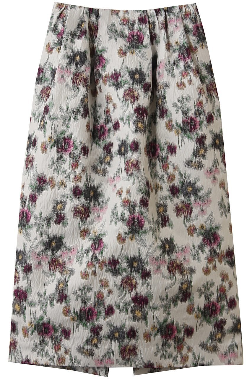 【デパリエ/DEPAREILLE】のフラワージャカードスカート インテリア・キッズ・メンズ・レディースファッション・服の通販 founy(ファニー) 　ファッション　Fashion　レディースファッション　Fashion for Women　スカート　Skirts　ロングスカート　Long Skirts / Maxi & Midi Skirts　ジャカード／ジャガード　Jacquard, Woven Pattern　ジュエリー　Jewelry, Accessories　スリット　Slit, Slit Detail　フラワー　Flower, Floral　プリント　Print, Printed Pattern　ロング　Long, Long-Length　ホワイト|ID: prp329100004926647 ipo3291000000036966888