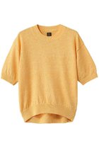 【バトナー/BATONER】のウォッシュドハイカウン リネン クルーネック ショートスリーブニットプルオーバー イエロー|ID: prp329100004926651 ipo3291000000036966920