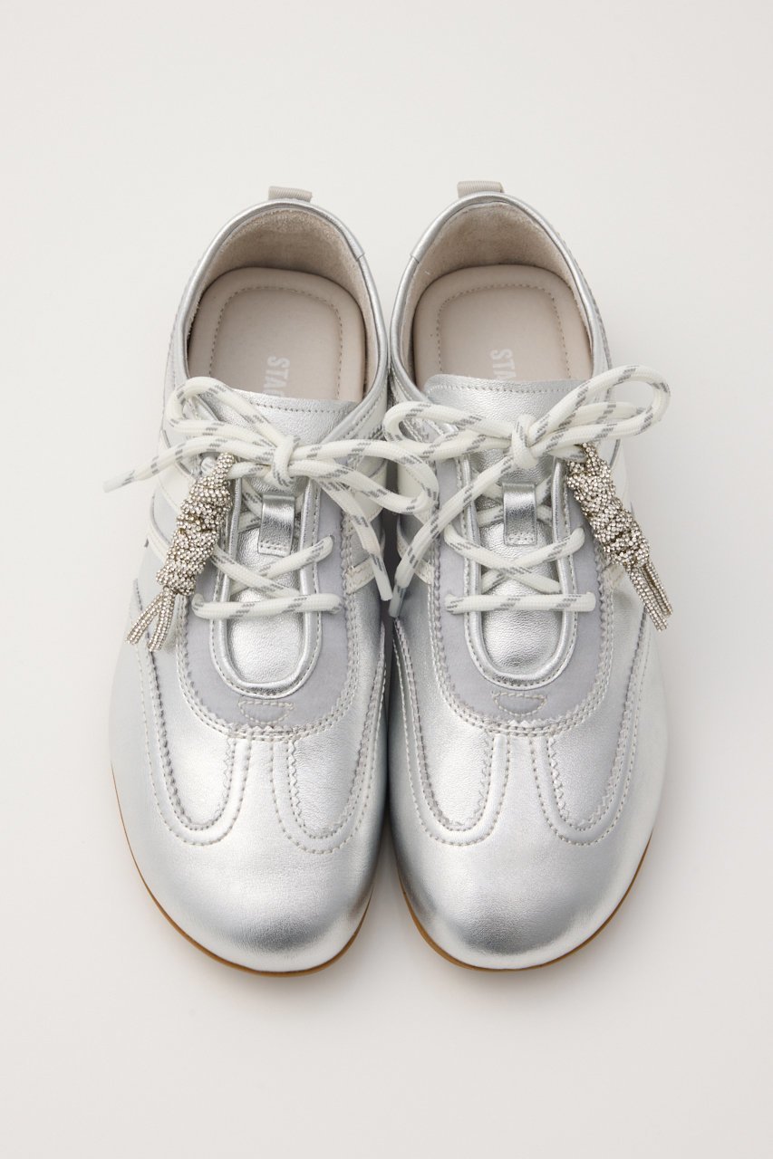 【スタッカート/STACCATO】のオブリークトゥチャームコンビスニーカー 人気、トレンドファッション・服の通販 founy(ファニー) 　ファッション　Fashion　レディースファッション　Fashion for Women　コンビ　Combo, Combination Style　ストーン　Stone, Gem-Like　スニーカー　Sneakers, Trainers　チャーム　Charm, Pendant　ツイスト　Tweed, Tweed Fabric　トレンド　Trend, Trending Now　フォルム　Silhouette, Form　other-2|ID: prp329100004926674 ipo3291000000036967083