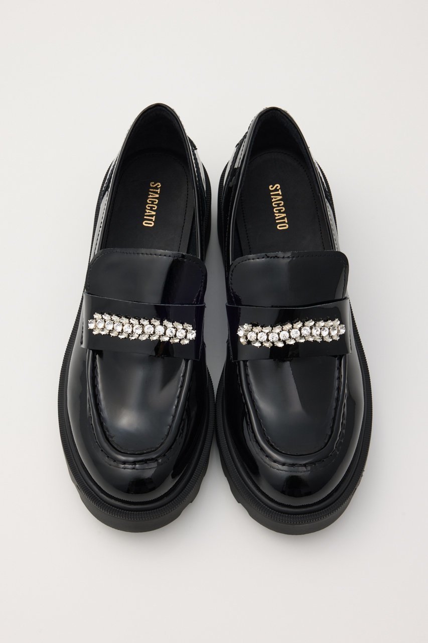 【スタッカート/STACCATO】のビジューストーンタンクソールローファー 人気、トレンドファッション・服の通販 founy(ファニー) 　ファッション　Fashion　レディースファッション　Fashion for Women　エレガント 上品　Elegant　シューズ　Shoes, Footwear　ストーン　Stone, Gem-Like　フラット　Flat, Flat Shoes　人気　Popular, Best Seller　軽量　Lightweight, Ultra Light　other-2|ID: prp329100004926676 ipo3291000000036967102