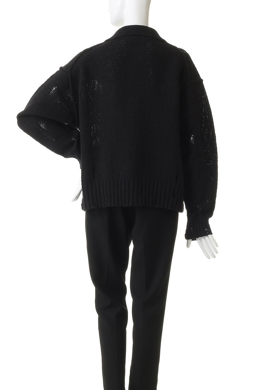 【メゾンスペシャル/MAISON SPECIAL】の【UNISEX】襟付きダメージニット カーディガン 人気、トレンドファッション・服の通販 founy(ファニー) 　ファッション　Fashion　レディースファッション　Fashion for Women　トップス・カットソー　Cut & Sew Tops　ニット　Knit Tops & Sweaters　カーディガン・羽織り　Layered Style Cardigans　ユニセックス　Unisex, Genderless　カーディガン　Cardigan, Knitwear　ダメージ　Distressed, Destroyed　other-4|ID: prp329100004926678 ipo3291000000036967123