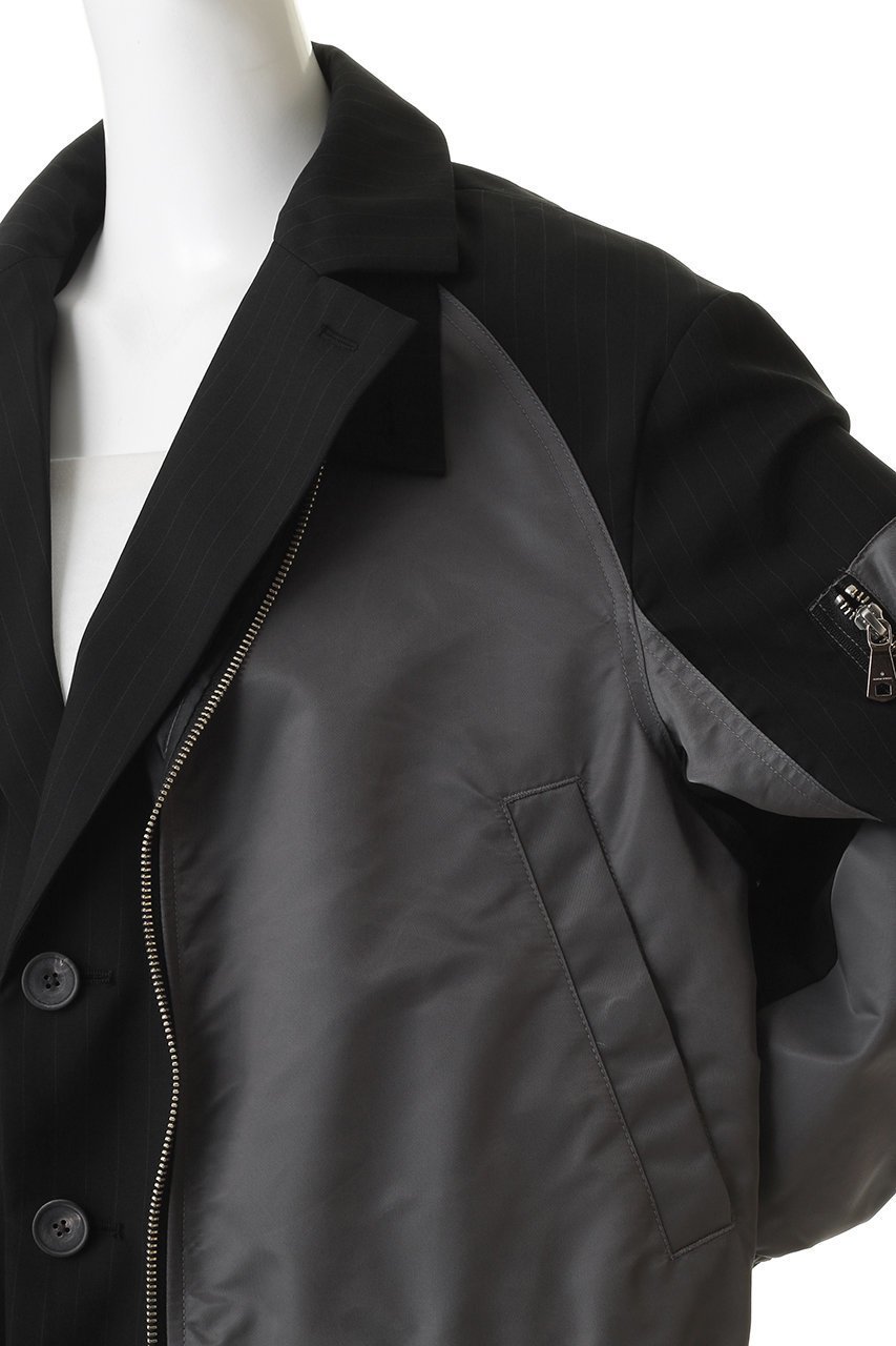 【メゾンスペシャル/MAISON SPECIAL】の【UNISEX】MA-1レイヤリング 2Bジャケット 人気、トレンドファッション・服の通販 founy(ファニー) 　ファッション　Fashion　レディースファッション　Fashion for Women　アウター　Coat / Outerwear Collection　レディースジャケット・軽アウター　Jackets　MA-1ジャケット　MA-1 Bomber Jackets / Flight Jackets　ジュエリー　Jewelry　ファッションリング　Fashion Rings　イヤリング・フープ・ドロップタイプ　Hoop, Drop & Clip Earrings　ユニセックス　Unisex, Genderless　ジャケット　Jacket, Outerwear　スタンド　Stand Collar, Upright Stand　ドッキング　Docking, Mixed Material　ミリタリー　Military, Army Style　エレガント 上品　Elegant　定番　Standard, Basic Item　other-5|ID: prp329100004926680 ipo3291000000036967137