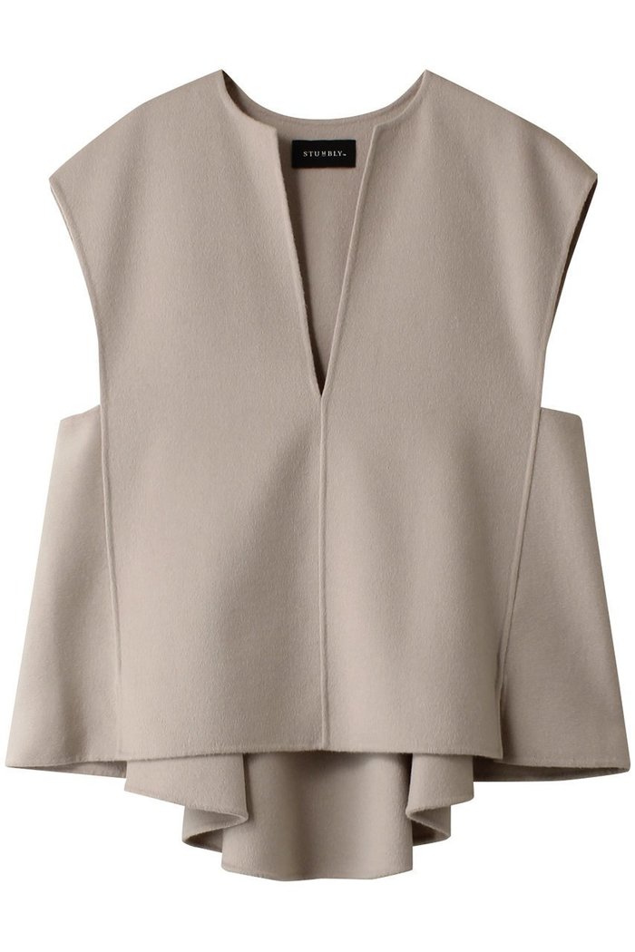 【ヒューエルミュージアム/hueLe Museum】の【STUMBLY】New Backペプラムブラウス インテリア・キッズ・メンズ・レディースファッション・服の通販 founy(ファニー) https://founy.com/ ファッション Fashion レディースファッション Fashion for Women トップス・カットソー Cut & Sew Tops キャミソール&ノースリーブ Camisoles & Sleeveless Tops シャツ・ブラウス・オフィスカジュアル Elegant Blouses & Button-Ups なめらか Smooth, Silky Texture ノースリーブ Sleeveless, No-Sleeve ファブリック Fabric, Textile フロント Front, Front Design ペプラム Peplum, Flared Hem エレガント 上品 Elegant 切替 Switching, Contrast Panel |ID: prp329100004926693 ipo3291000000036967227