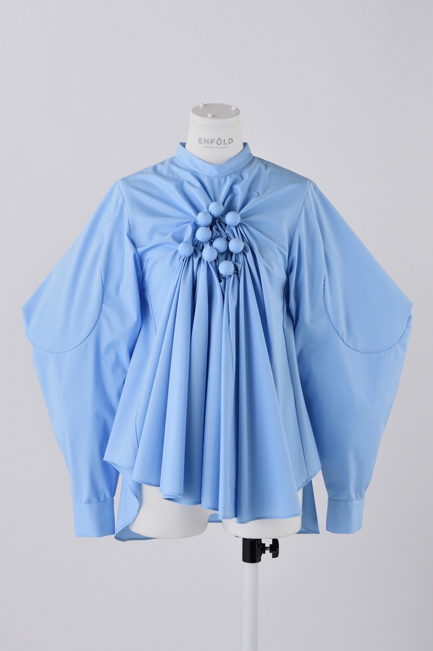 【エンフォルド/ENFOLD】のC/PEブロード ボコボコ BL/ブラウス 人気、トレンドファッション・服の通販 founy(ファニー) 　ファッション　Fashion　レディースファッション　Fashion for Women　トップス・カットソー　Cut & Sew Tops　シャツ・ブラウス・オフィスカジュアル　Elegant Blouses & Button-Ups　おすすめ　Recommended / Our Picks　コレクション　Collection, Seasonal Line　スリーブ　Sleeve, Long Sleeve / Short Sleeve　ブロード　Broadcloth, Fine Cotton　ロング　Long, Long-Length　 other-1|ID: prp329100004926694 ipo3291000000036967234
